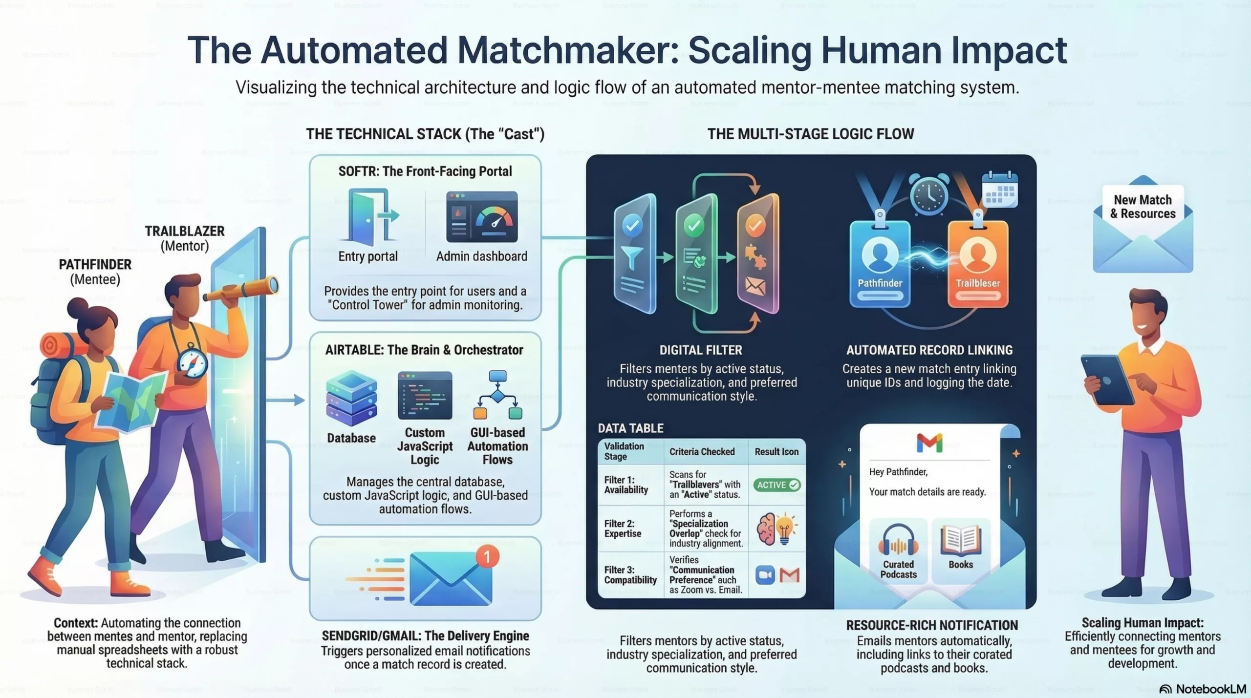 Automated Mentor Matching System Flow Automated Mentor Matching System Flow